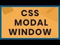 CSS Modal Window - HTML and CSS Responsive Popup box creation with CSS Flexbox