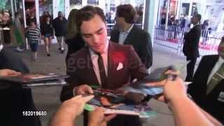 Ed Westwick greets fans while arriving at the 'Romeo and Juliet' Premiere in L.A. - 09/24/13