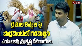 రైతుల కష్టాల పై పార్లమెంట్ లో గళమెత్తిన ఎంపీ లావు శ్రీ కృష్ణ దేవరాయలు | Lavu Sri Krishna Devarayalu