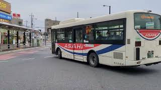 朝日バス　2346号車　蓮田駅東口バス停発車(HS24 宿下・国立東埼玉病院経由江ヶ崎馬場「みずほ団地」行き)