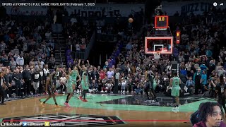 FlightReacts To SPURS at HORNETS | FULL GAME HIGHLIGHTS | February 7, 2025