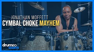 Cymbal choke mayhem  (Jonathan "Sugarfoot" Moffett) #shorts