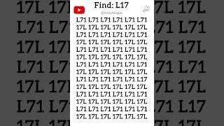 Hit the hidden L17 in 4 sec. #hit #games #puzzle #riddles #1k #ahorts