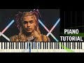 Lil Pump - Esskeetit - Piano Tutorial / Cover -  Instrumental - Synthesia (How To Play)