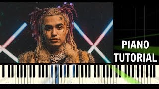 Lil Pump - Esskeetit - Piano Tutorial / Cover -  Instrumental - Synthesia (How To Play)