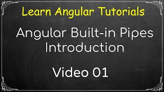 Angular Pipes Part 1
