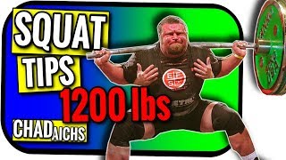 Powerlifting Back Squat Technique for Athletes and Coaches | Chad Aichs Shows How to Squat 1000 lbs