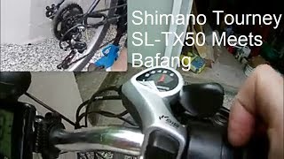 Bafang 36v 250w Ebike with Shimano Tourney SL-TX50 Thumb Gear Shifter