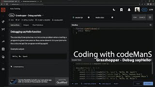Codewars 8 kyu Grasshopper - Debug sayHello Javascript