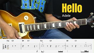 Hello - Adele - Guitar Instrumental Cover + Tab