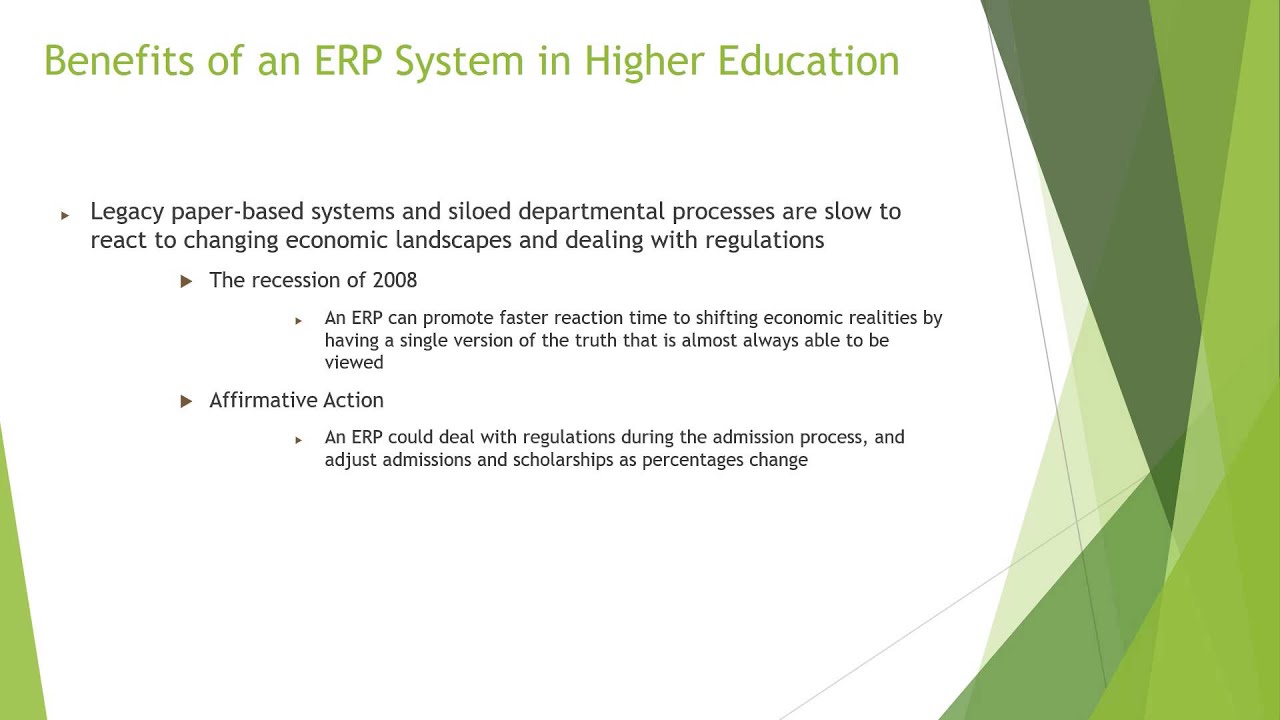 Enterprise Resource Planning ERP Systems In Higher Education - YouTube