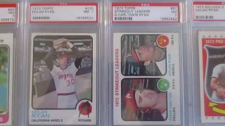 Updated Nolan Ryan PSA graded baseball card collection