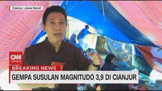 Gempa Susulan Magnitudo 3,9 Kedalaman Sangat Dangkal di Ciherang Cianjur