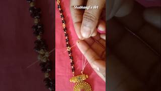 Trending New Simple black crystal beads mangalsutra design