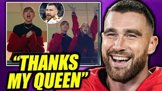 Travis Kelce Says "Thanking" Taylor Swift For Coming at Game!! @voxnowupdate