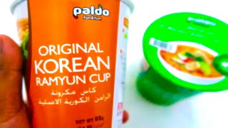 PALDO ORIGINAL KOREAN RAMEN NOODLES CUP - HOW TO MAKE INSTANT NOODLES FROM KOREA AND REVIEW