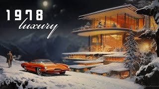 1978 LUXURY WINTER // Ambient Synthwave With Snowfall Sounds and Music Playing In Another Room