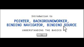 VB Pointer, BackgroundWorker, BindingNavigator & BindingSource || Ables, Alinar