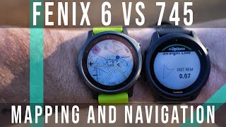 Garmin Fenix 6 vs Forerunner 745 - Routable vs Breadcrumb Maps - How to Create and Follow a Course!
