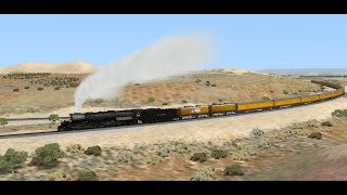 TS2020 Union Pacific Big Boy 4014 Climbing Out of Victorville w/ New Auxiliary Water Tenders