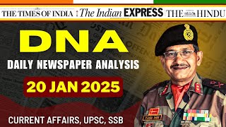 Daily Newspaper Analysis| 20 Jan 2025 | Current Affairs For Defence Aspirants | SSB #upsc #cds