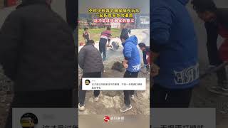 【这才是过年回家的意义】全村小伙春节回家放弃玩乐 一起拓宽家乡的道路。#正能量 #过年的意义 #建设家乡