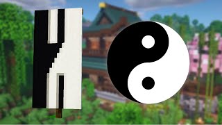 How to make YIN YANG banner in Minecraft!