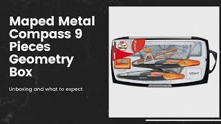 Maped Metal Compass 9 Pieces Geometry Box | Geometry Box | Geometry Set | Instrument Box