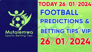 FOOTBALL PREDICTIONS TODAY 26/01/2024 |ENGLAND FA CUP |BETTING TIPS, #betting@sports betting tips