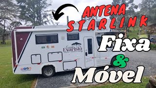 Starlink Fixa & Móvel - Instalação no Motor Home Fazenda Evaristo