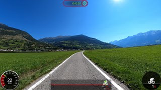 45 minute Fat Burning Indoor Cycling Workout Alps South Tyrol Lake Tour Garmin 4K