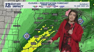 13 ON YOUR SIDE Forecast: Mild Saturday; More Rain Sunday