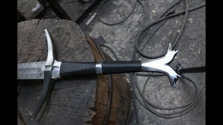 Forging a the Witcher 3 inspired wolf sword, part 2,  making the handle