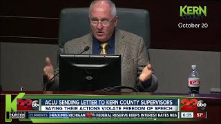 ACLU sending letter to Kern County supervisors, says actions violate First Amendment