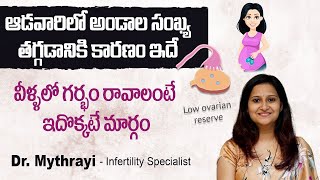 అండాల సంఖ్య పెరగాలంటే || Causes of Low Ovarian Reserve in Telugu || Mythri Sri Fertility Centre