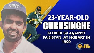 23-year-old Gurusinghe scored 59 against Pakistan at Hobart in 1990 | Ceylon Cricket