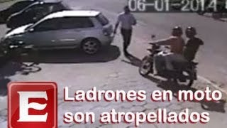 Ladrones son sorprendidos al intentar robar un auto