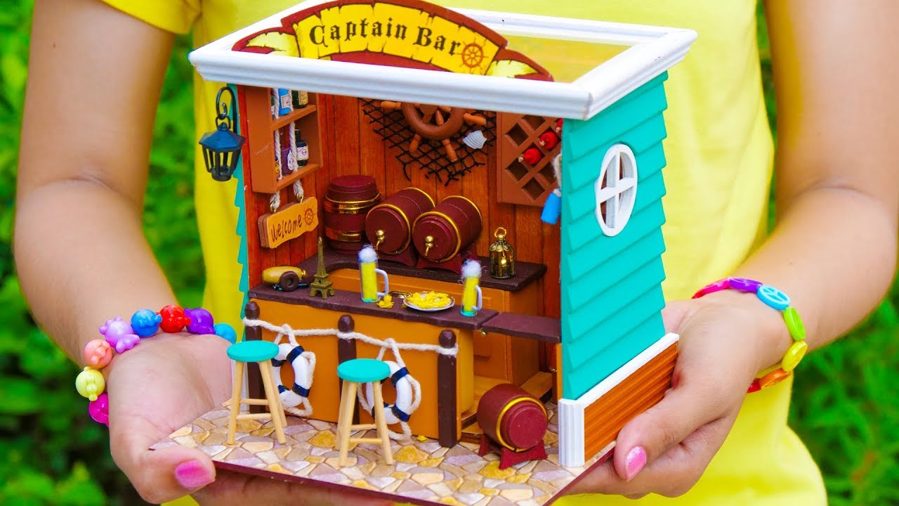 Diy Miniature Bar Doll House Youtube