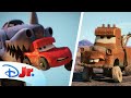 Mater Saves Lightning McQueen from a Dino Nightmare! 🦖😱 | 4K | Pixar Cars | @disneyjr