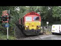 trains at level crossings compilation