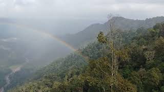 ഇരുവഴിഞ്ഞി പുഴയുടെ മുകളിൽ മഴവില്ല് തെളിഞ്ഞപ്പോൾ ചൂരൽമല അട്ടമല നിന്നുള്ള ദൃശ്യം