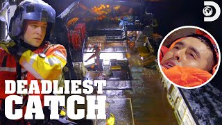 Coast Guard Performs Near-Impossible Helicopter Rescue | Deadliest Catch