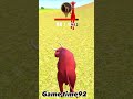 Angry Bull simulator fight with other animals ||El Pollito Pio 3d-Canciones de la granja de zenon