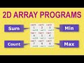 2D Array Programs in Java