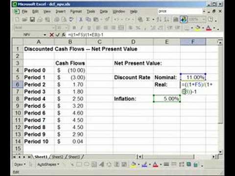 Get the Net Present Value of a Project Calculation - Finance in Excel - NPV() Get the Net Present Value of a Project Calculation - Finance in Excel - NPV()