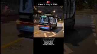 China's fully autonomous AI powered self driving bus. #china #deepseek #ai