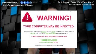 Tech Support Scam (Fake Virus Alerts) | Malware Scams AntiVirus Popups