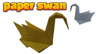 origami paper swan - how to make a paper swan - easy way