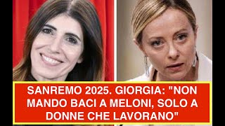 SANREMO 2025. GIORGIA: \