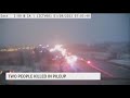 Two dead after 15-vehicle crash on icy I-80 in Iowa Sunday